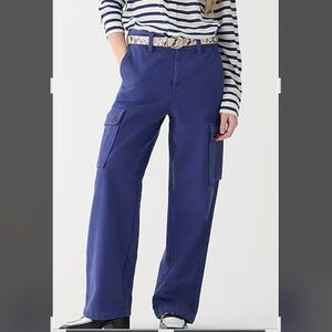 Relaxed cargo pants in heavyweight twill in Royal Navy